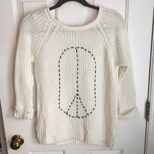 Peace Sign knit sweater
